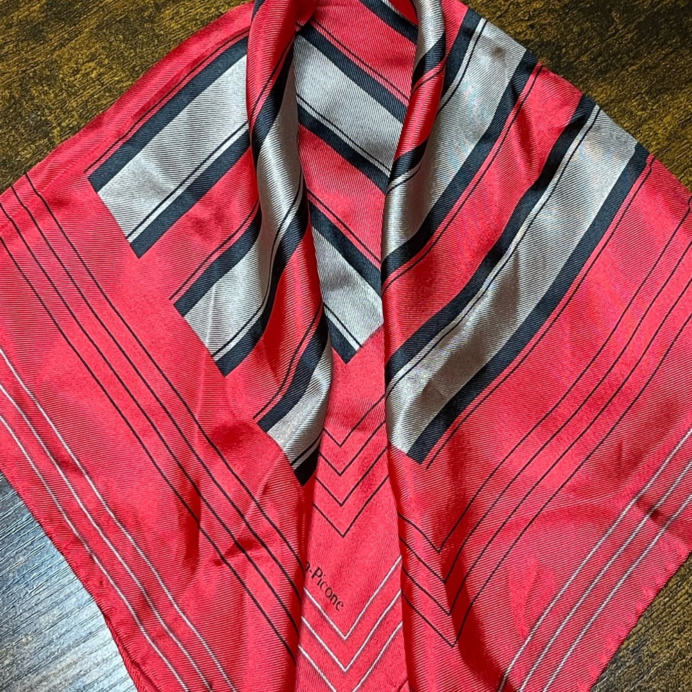 Evan-Picone Red and Black Scarf